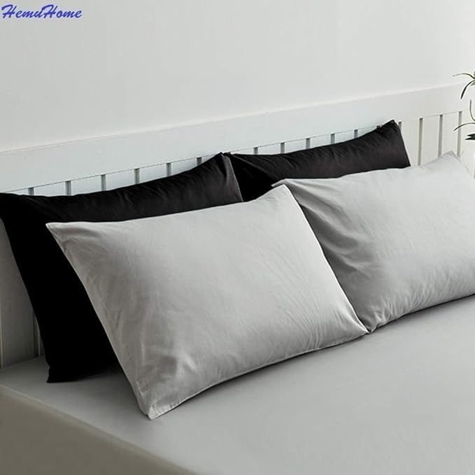 Euro Shams Pillow Covers 20" x 26" 2 Pack No Insert 600 Thread Count 100% Egyptian Cotton Square Throw Pillowcovers Smooth Feel Pillow Sham for Bedroom, Hotel, Home Decor Cushion Cover Silver