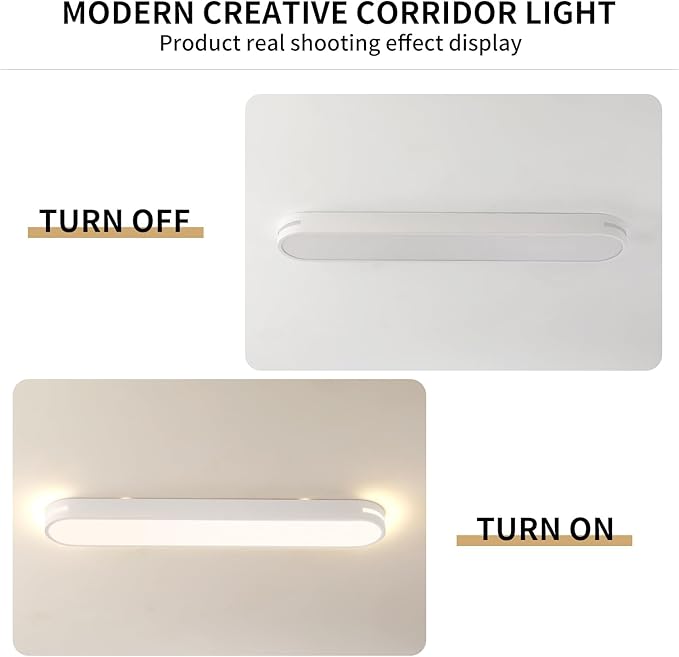 Becailyer Modern LED Linear Ceiling Lights, Dimmable LED Ceiling Lamp with Remote Control, 31.4" Metal Flush Mount Ceiling Lighting Fixtures for Living Room Kitchen Dining Room Hallway, White