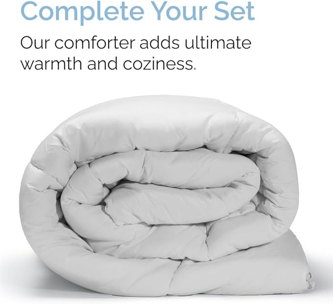 CGK Linens Twin 4 Piece Sheet Set - Cooling Sheets for Hot Sleepers - Hotel Luxury Bedding Set with 8-16 Inch Deep Pockets - 1 Flat & 1 Fitted & 2 Pillowcases - Soft, Comfy & Wrinkle Free - Light Grey