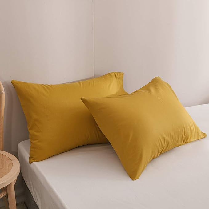 Wellboo Mustard Yellow Comforter Sets Queen Size Solid Ginger Bedding Comforters Women Men Plain Dark Yellow Quilts Modern Minimalist Gold Blankets Soft Vintage Bedroom Decor Aesthetic