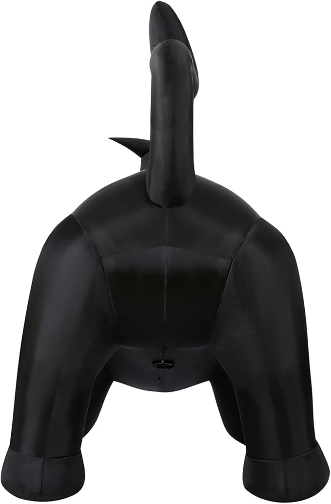 Haunted Hill Farm 6-ft. Wide Black Cat Blow Up with Lights, Outdoor Halloween Inflatable Decoration for Lawn and Yard, Giant Spooky Holiday Decor