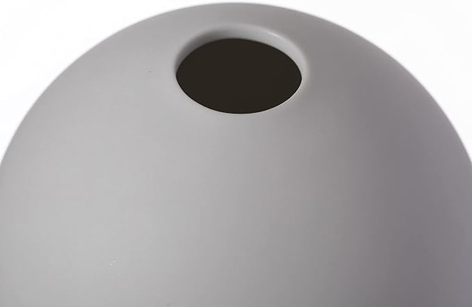 4-in Round White Ceramic Table Vase – Modern, Bohemian and Minimalist Decorative Centerpiece for Weddings, Dining & Living Rooms, Offices, Coffee Tables, and Interior Design Accessories