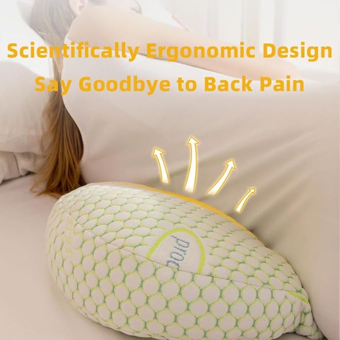 Pregnancy Pillows for Sleeping, Soft Pregnancy Pillow Side Sleeper with Detachable and Adjustable Pillow Cover, Maternity Body Pillow for Pregnancy Belly/Back Support