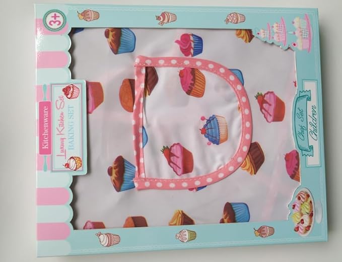 Vanmor Cute Kids Cooking and Baking Sets, 24 Pcs Kids Aprons for Girls Toddler Chef Hat Apron Dress Up Chef Costume, Little Girl Apron Sets Pretend Gifts for 3 4 5 6 7 8 Years Old Girls