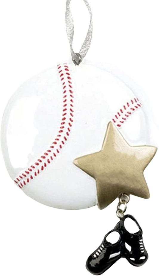 2025 Baseball Christmas Ornament – Sports-Themed Holiday Decoration – Baseball Ornament Keepsake for Players, Fans & Families – Custom Sports Ornament Gift for Tree (Baseball Star)
