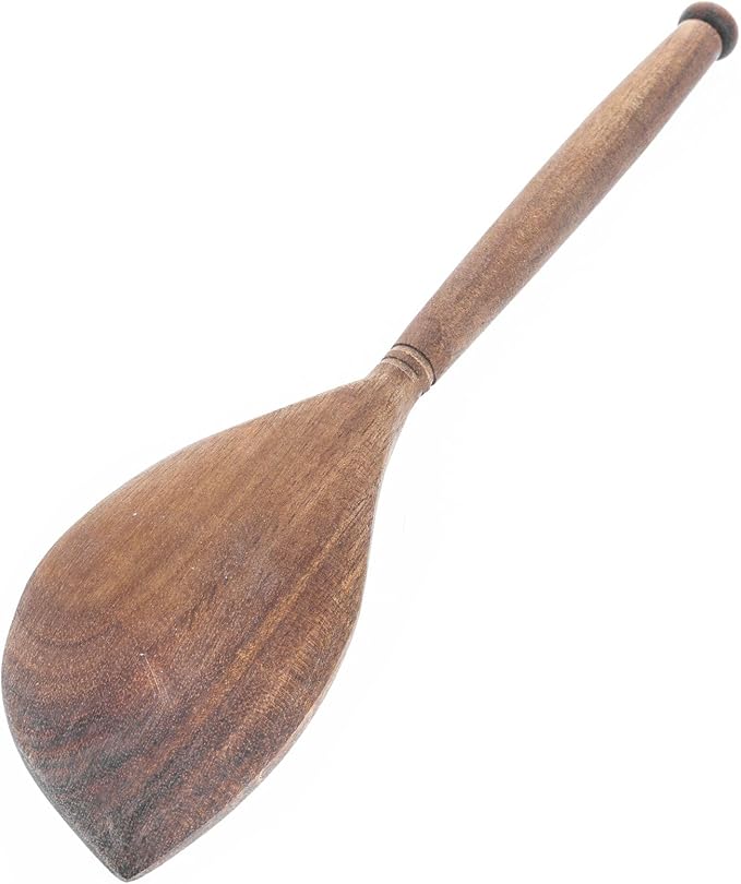 Labrea Life and Home 1pc Solid Acacia Wood Corner Spoon Kitchen Utensils Cooking Baking Home Essentials 12 Inch
