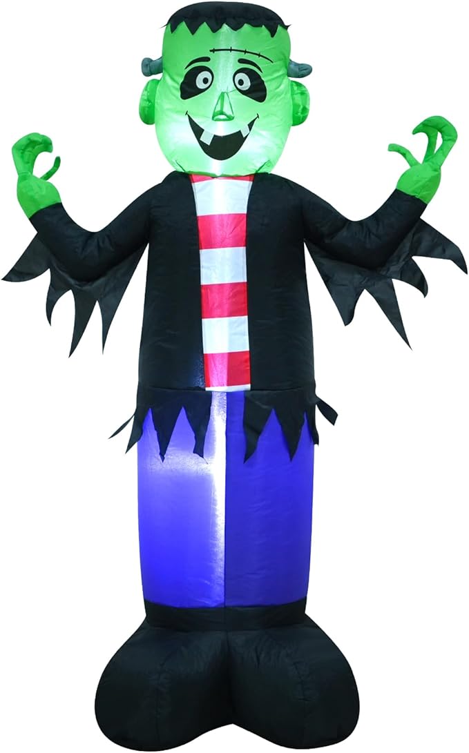 3.5FT Monster Halloween Inflatable Decorations Halloween Parties Holiday Decor Blow Up Decorations with LED Lights Indoor Outdoor Yard Graden Decor