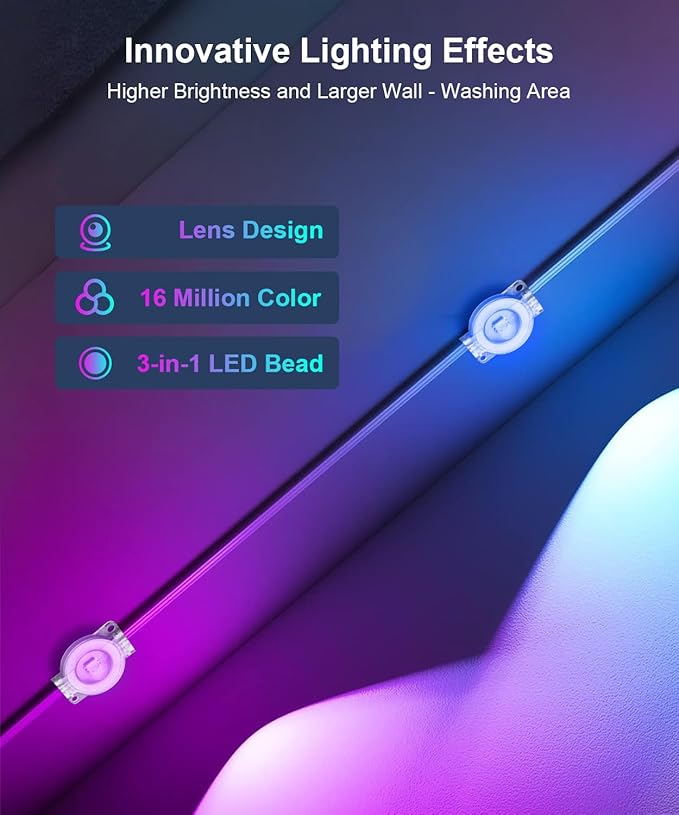 Fussion 300ft Permanent Outdoor Lights for House, 2025 Smart RGB LED Outside Lights with APP Remote Control, IP67 Waterproof Eternity Eaves Lighting for Christmas, Halloween, Holiday, Party, Daily