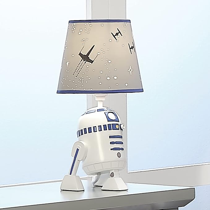 Lambs & Ivy Star Wars Classic Hand Painted R2-D2 Lamp with Shade & Bulb