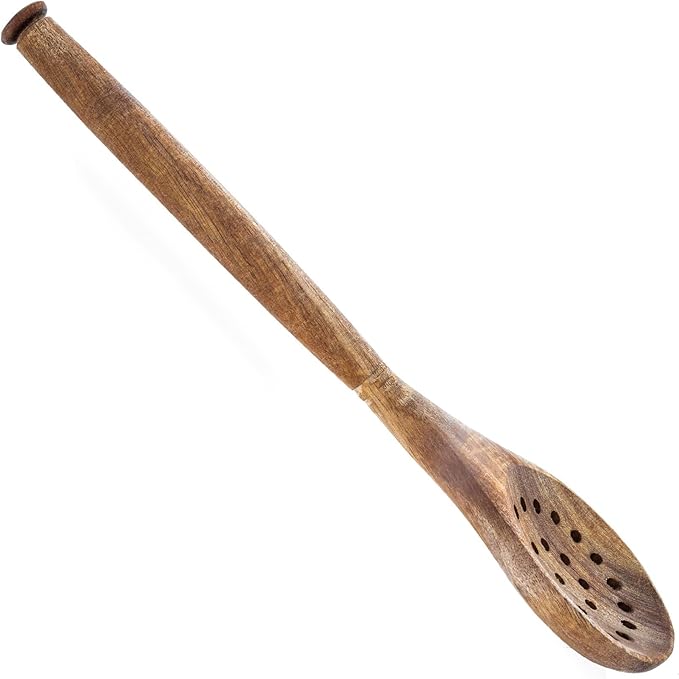 Labrea Life and Home 1pc Solid Acacia Wood Skimmer Kitchen Utensils Cooking Baking Home Essentials 12 Inch