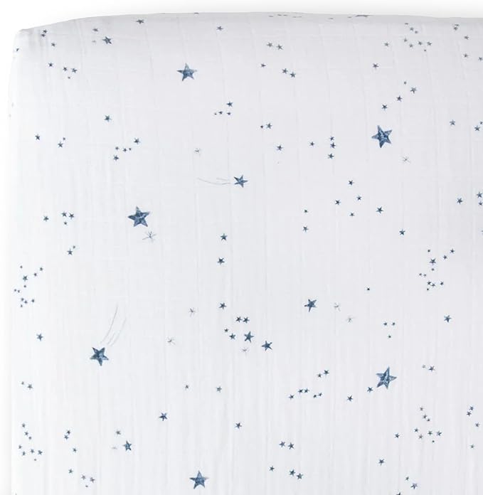 Little Unicorn Toddler Bedding 3-Piece Set | Super Soft & Breathable Muslin Fabric | for Convertible Cribs & Toddler Beds (Blast Off)