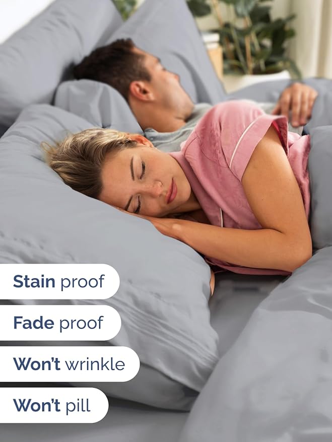 Extra Deep Twin XL Sheet Set - 4 Piece Breathable and Cooling Sheets - Hotel Luxury Bed Sheets Set - Easy Fit - Soft, Wrinkle Free and Comfy Sheets Set - Steel Blue Sheet Set with Extra Deep Pockets