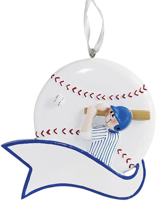 2025 Baseball Christmas Ornament – Sports-Themed Holiday Decoration – Baseball Ornament Keepsake for Players, Fans & Families – Custom Sports Ornament Gift for Tree (Baseball Hit)