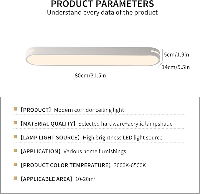 Becailyer Modern LED Linear Ceiling Lights, Dimmable LED Ceiling Lamp with Remote Control, 31.4" Metal Flush Mount Ceiling Lighting Fixtures for Living Room Kitchen Dining Room Hallway, White