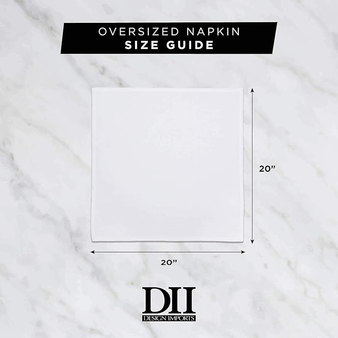 DII Variegated Tabletop Collection, Napkin Set, 20x20, Nautical Blue, 6 Piece