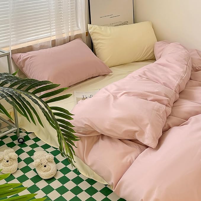 Wellboo Blush Pink Comforter Set California King Solid Pink Bedding Comforters Cal King Women Girls Dusty Pink Quilts Modern Plain Bean Red Blankets Soft Luxury Dream Pink Bedding Plain Pink Comforter