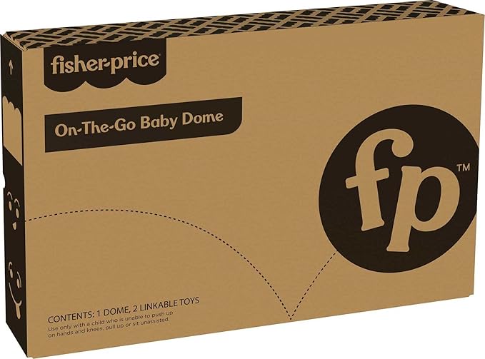 Fisher-Price Portable Bassinet On-The-Go Baby Dome, Travel Play Space with Developmental Newborn Toys & Canopy, Puppy Perfection