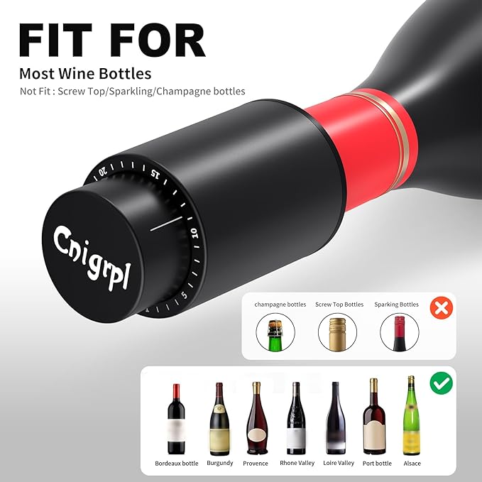 Wine Bottle Stoppers,2-in-1 Vacuum Wine Stopper,Reusable Wine Savers, Wine Preserver Vacuum Pump Corks Keep Wine Really Fresh, Best Gift for Wine Lovers for Christmas Gifts (2Pack)