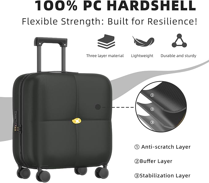 Wine Suitcase, 6 Bottle Wine Luggage, Durable Wine Travel Case, Fly With Wine Suitcase with TSA Lock, Versatile Wine Carrier with Removable Inserts and Silent Spinner WheelsïŒBlackïŒ