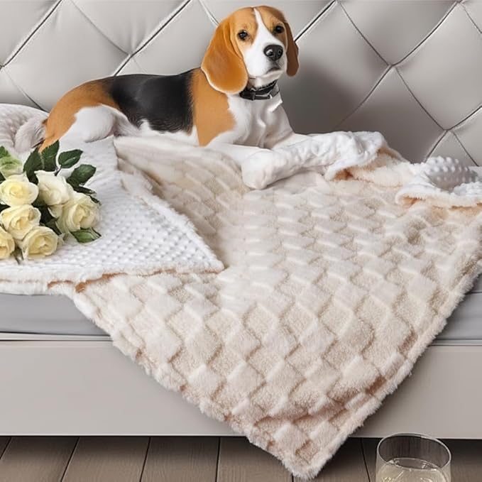 Soft Checkered Baby Blankets for Unisex Girls or Boys Breathable Gender Neutral Nursery Double Layer Blankets with Dotted Backing for Newborn Toddlers (30” X 40”)