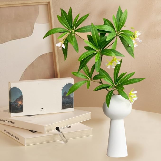 White Ceramic Vase in Nordic Style, Deco Vases for Pampas Grass as Boho Deco, Contemporary Flower Vase with Minimalistic Design for Fresh Flowers(Gourd)