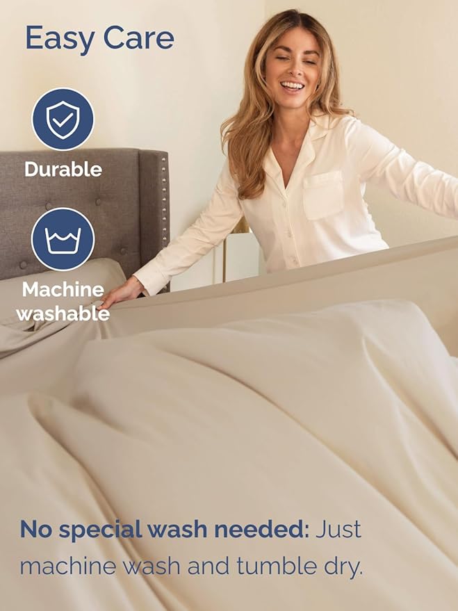Extra Deep Twin XL Sheet Set - 4 Piece Breathable & Cooling Sheets - Hotel Luxury Bed Sheets Set - Easy & Secure Fit - Soft, Wrinkle Free & Comfy Sheets Set - Wheat Sheet Set with Extra Deep Pockets