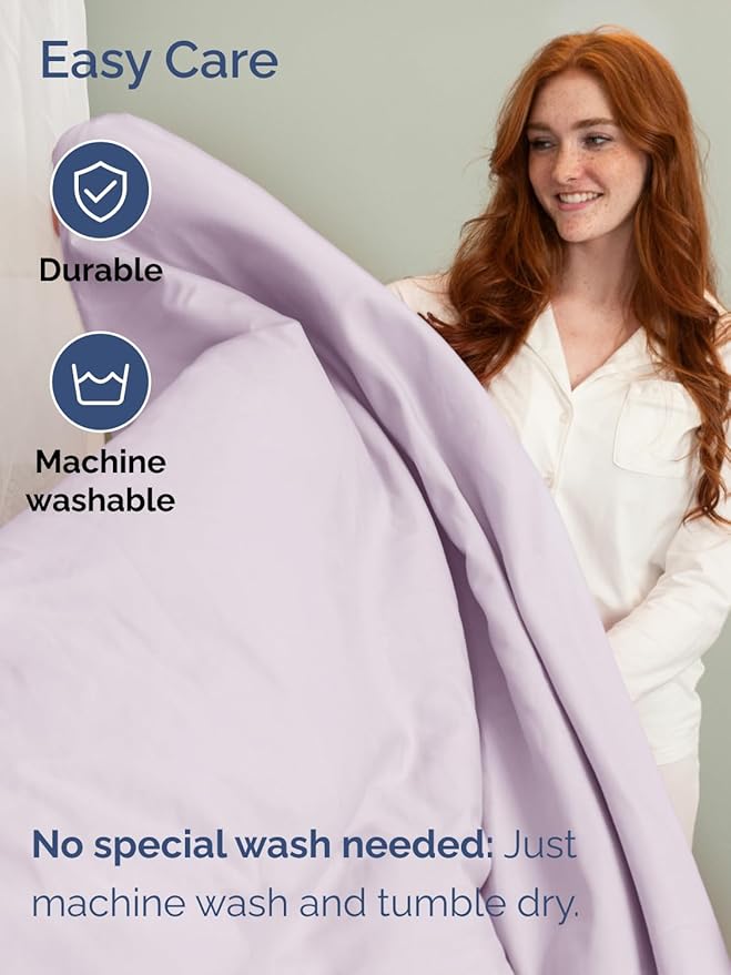 Extra Deep Full Sheet Set - 6 Piece Breathable and Cooling Sheets - Hotel Luxury Bed Sheets Set - Easy Fit - Soft, Wrinkle Free and Comfy Sheets Set - Light Lavender Sheet Set with Extra Deep Pockets