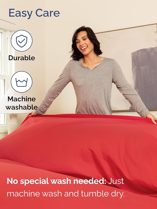 Extra Deep Queen Sheet Set - 6 Piece Breathable and Cooling Sheets - Hotel Luxury Bed Sheets Set - Easy & Secure Fit - Soft, Wrinkle Free and Comfy Sheets Set - Red Sheet Set with Extra Deep Pockets