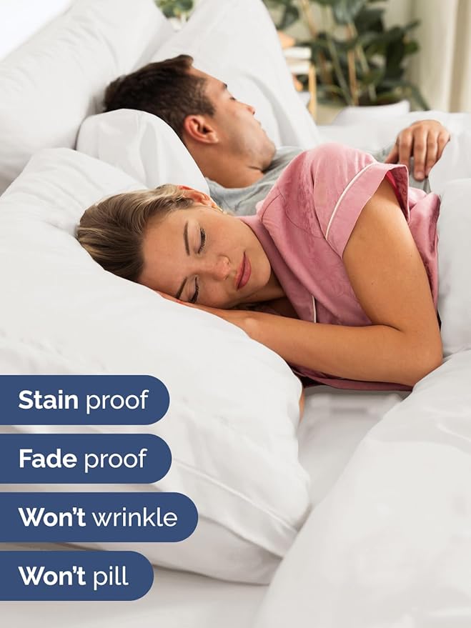 Extra Deep Twin XL Sheet Set - 4 Piece Breathable & Cooling Sheets - Hotel Luxury Bed Sheets Set - Easy Fit - Soft, Wrinkle Free & Comfy Sheets Set - Antique White Sheet Set with Extra Deep Pockets