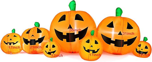 8 FT Halloween Inflatable Pumpkins Decorations Halloween Blow Up LED Lights Decor Outdoor Indoor Holiday Decorations, Decoration Autumn, Lawn Inflatables Home Family Outside