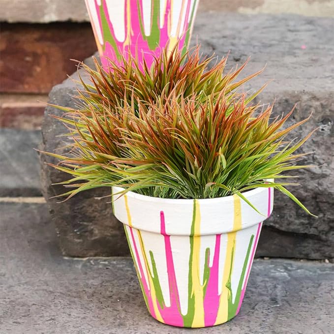SzJias Outdoor Artificial Plants Fake Grass UV Resistant Greenery Plant Plastic Plants for Home Garden Decorating (12 Pcs)