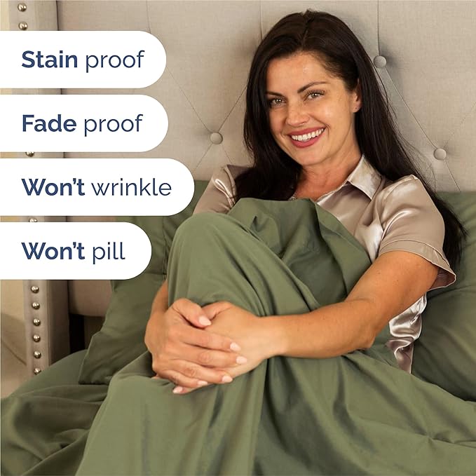 CGK Linens Cal King 6 Piece Sheet Set - Cooling Sheets for Hot Sleepers - Hotel Luxury Bedding Set with 8-16 Inch Deep Pockets - 1 Flat & 1 Fitted & 4 Pillowcases - Soft and Wrinkle Free - Sage Green