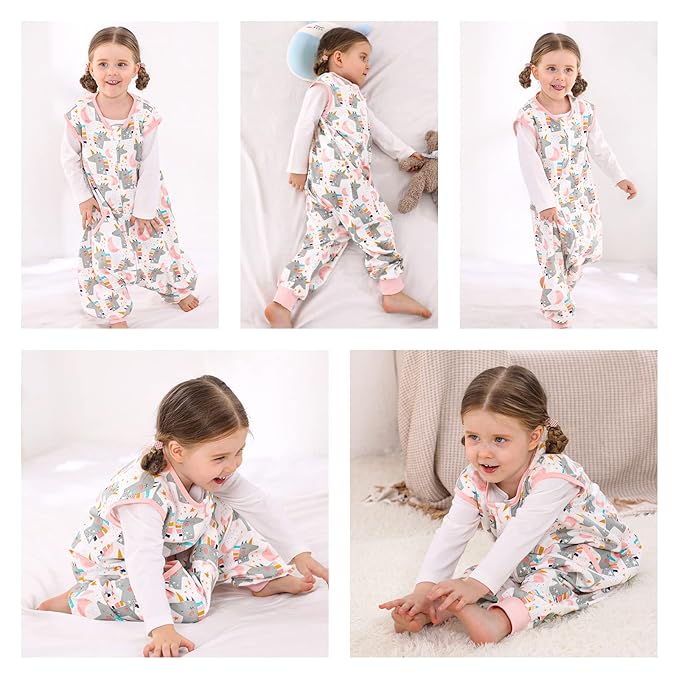 WONDAY Baby Toddler Sleep Sack, Sleep Sack 3t-5t, Sleep Sack Baby Wearable Blanket, Baby Sleep Sacks with Feet, Sleeveless Soft Sleep Sacks for Baby Boys or Girls