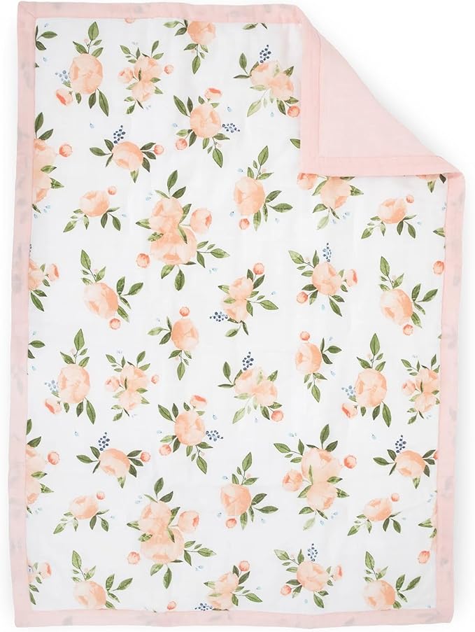 Little Unicorn Toddler Bedding 3-Piece Set | Super Soft & Breathable Muslin Fabric | for Convertible Cribs & Toddler Beds (Watercolor Roses Grande)