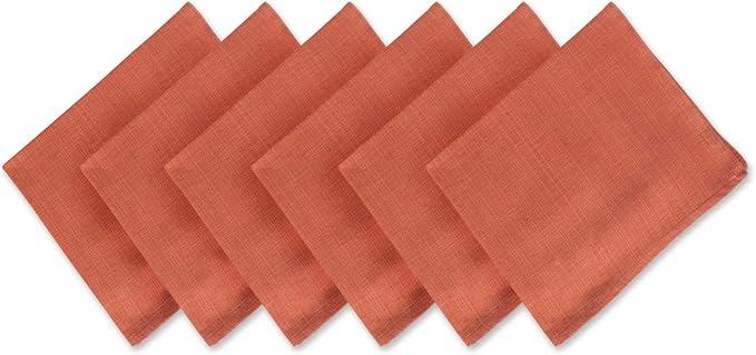 DII Variegated Tabletop Collection, Napkin Set, 20x20, Spice, 6 Piece