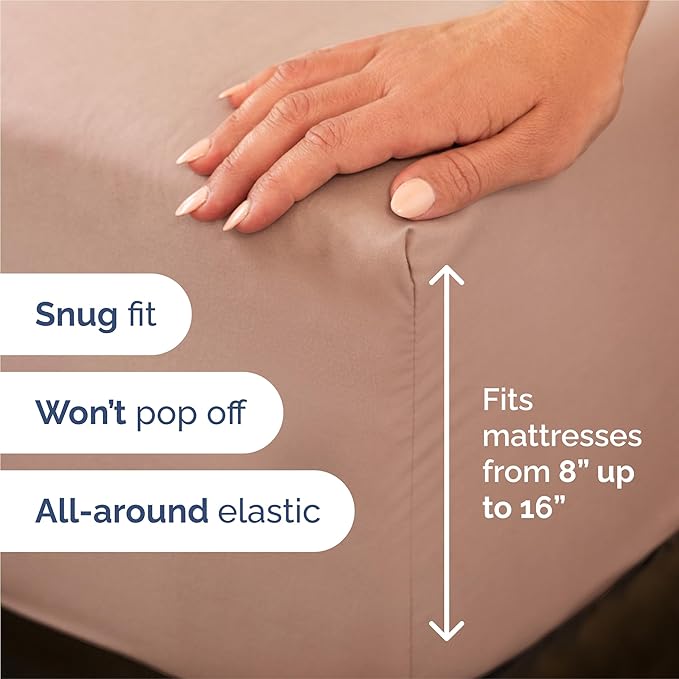 King Size 4 Piece Sheet Set - Comfy Breathable & Cooling Bed Sheets Set - Hotel Luxury Bedding for Women, Men, Kids, Teens, Boys & Girls - Deep Pockets, Ultra-Soft and Wrinkle Free - Oeko-Tex - Mauve