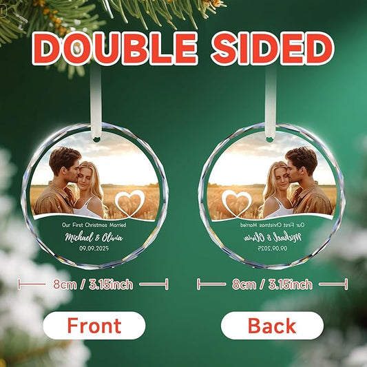 Personalized First Christmas Engaged Ornaments, Engagement Gifts for Couples 2025, Bride to be Gifts for Newly Engaged Couples, Engagement Ornament 2025, Christmas Tree Ornaments