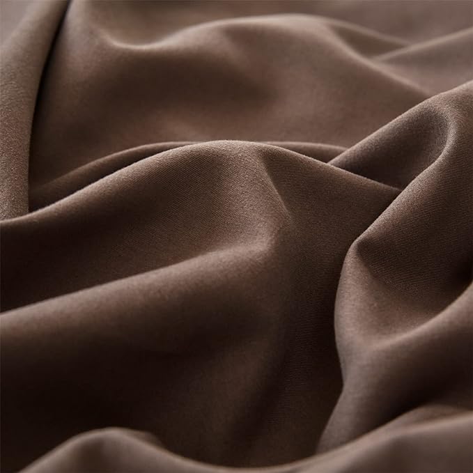 Wellboo Brown Comforter Sets California King Solid Mocha Coffee Bedding Comforters Cal King Women Men Plain Dark Brown Quilts Adults Deep Brownness Modern Chestnut Blankets Brown Bed Farmhouse
