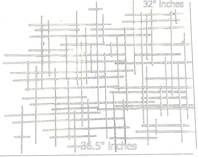 Bellaa 27079 Metal Wall Art Cross Geometric Abstract Modern Contemporary 3D Hanging Wrought Iron Minimalist Sculpture Living Room Outdoor Boho Farmhouse Home Decor Champagne Light Gold Large