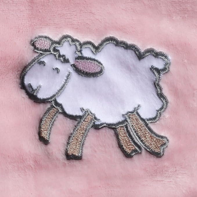 CREVENT 30''X40'' Light Cozy Plush Fluffy Warm Fleece Stroller Baby Blanket for Girl Infant Toddler Crib Cot Stroller, Baby Birthday Pink Sheep