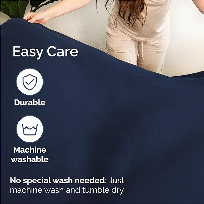 CGK Linens Split King 7 Piece Sheet Set - Cooling Sheets for Hot Sleepers - Hotel Luxury Bedding Set with 8-16 Inch Deep Pockets - 1 Flat & 2 Fitted & 4 Pillowcases - Soft & Wrinkle Free - Split King