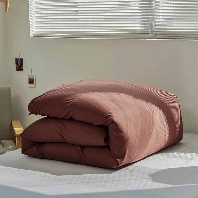 Wellboo Dark Rust Comforter Sets Queen Solid Brick Red Bedding Comforters Women Plain Blackish Red Warm Quilts Modern Pure Fired Red Blanket All Brown Red Comforters Vintage Dark Fuchsia Bed