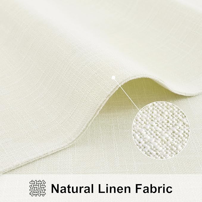 homing Cream Cloth Placemats Set of 12 – Cotton Linen Blend Washable Farmhouse Dining Table Mats for Indoors & Outdoors, Easy to Clean, 13 x 19 Inch