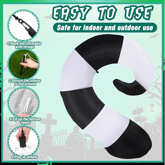 VIHOSE 4 FT Halloween Inflatables Outdoor Decorations Blow up Inflatable Sand Worm Built-in LED Lights for Halloween Balcony Home Holiday Party Lawn Patio Outside Event Prop