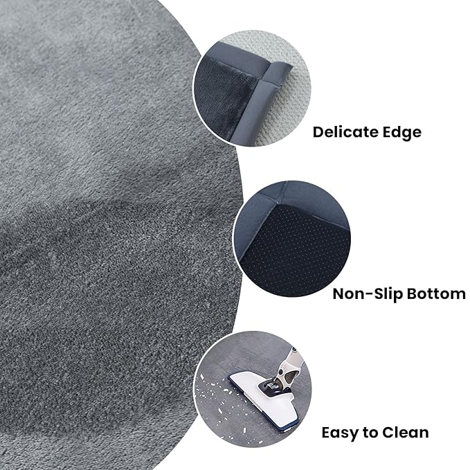 Baby Play Mat 1.3" Thick Tummy Time Mat, Memory Foam Area Rug, Super Soft Coral Velvet Nursery Rug with Non-Slip Backing, Extra Large Crawling Mat for Toddlers, Infants, Yoga, Tatami, 79''x118''
