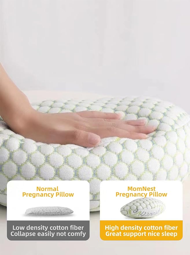 Pregnancy Pillows for Sleeping, Maternity Pillow for Pregnant Women with Pillow Cover, Adjustable Body Pillow for Pregnant Women, Wedge Pillows Support for Back, Legs, Belly, Hips(Green)