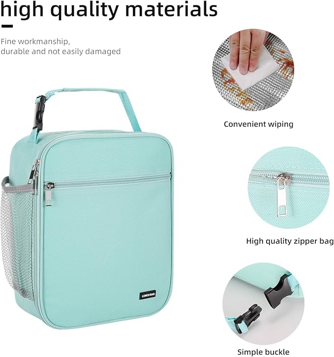 Lunch box Lunch bag for men women Insulated Lunchbox Lunch bags for Work Picnic Travel (baby blue)