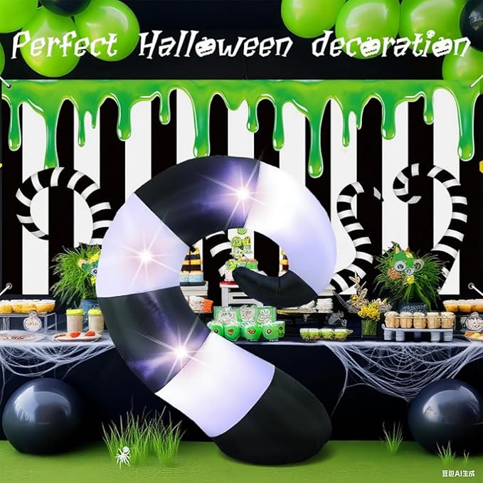 VIHOSE 4 FT Halloween Inflatables Outdoor Decorations Blow up Inflatable Sand Worm Built-in LED Lights for Halloween Balcony Home Holiday Party Lawn Patio Outside Event Prop