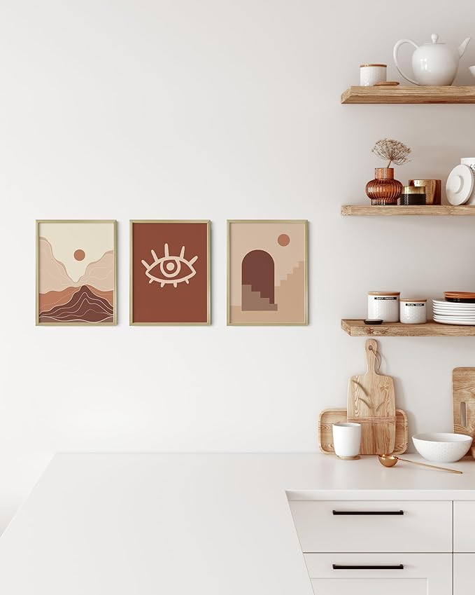 HAUS AND HUES 9x12 Gold Metal Picture Frames - Features Premium Aluminum, Vertical & Horizontal Hang, Shatterproof Plexiglass - Perfect for Home, Room, Office (9x12 in, Gold, Set of 3)