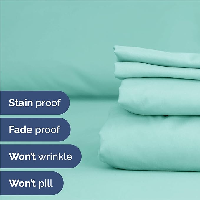 CGK Linens Split King 7 Piece Sheet Set - Cooling Sheets for Hot Sleepers - Hotel Luxury Bedding Set with 8-16 Inch Deep Pockets - 1 Flat & 2 Fitted & 4 Pillowcases - Soft & Wrinkle Free - Split King